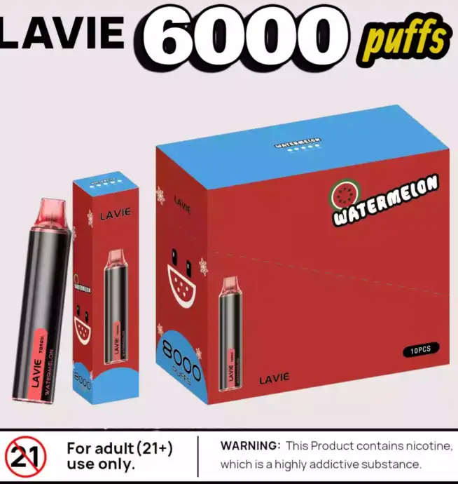 LAVIE Torch 6000 Puffs Kompakter Vape mit USB-C & 12 ml Liquid